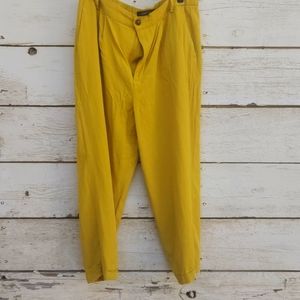 Zara women's mustard crop pants